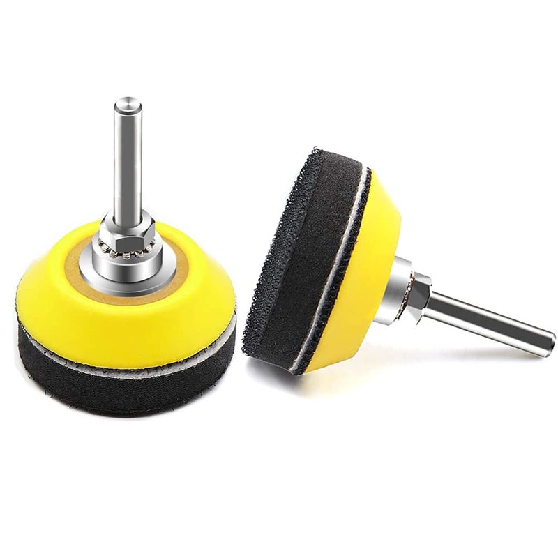 Mesee 2 Packs 2 Inch Hook & Loop Sanding Backing Pads with Soft Foam Layer Buffering Pad, 1/4 inch Shank Sanding Discs Pad Adapter Replacement Kit for Air Die Grinder Sander Rotary Tool - Image 1